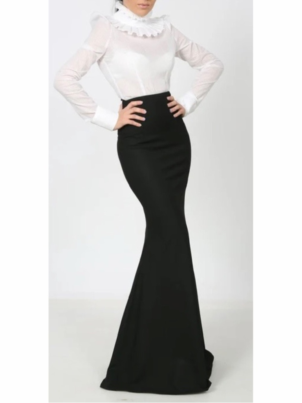 IGNITE Evenings By Carol Lin Satin Mermaid Formal Maxi Skirt